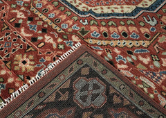 9x12 Rust, Sage, Beige Color Hand Knotted Oushak Wool Traditional Oriental Rug