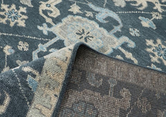 8x10 Slate, Gray, Beige Color Hand Knotted Oushak Wool Arts & Crafts Oriental Rug