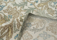 8x10 Beige, Blue, Gray Color Hand Knotted Oushak Wool Transitional Oriental Rug