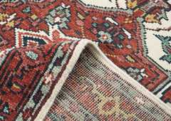 5x8 Rust, Ivory, Blush Color Hand Knotted Oushak Wool Traditional Oriental Rug