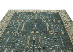 10x14 Seledon, Beige, Ivory Color Hand Knotted Oushak Wool Transitional Oriental Rug