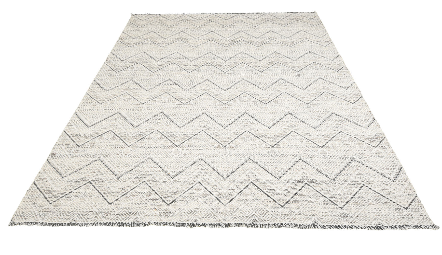 Multi Size Ivory Black Beige Color Hand Woven  Wool Modern & Contemporary Oriental Rug