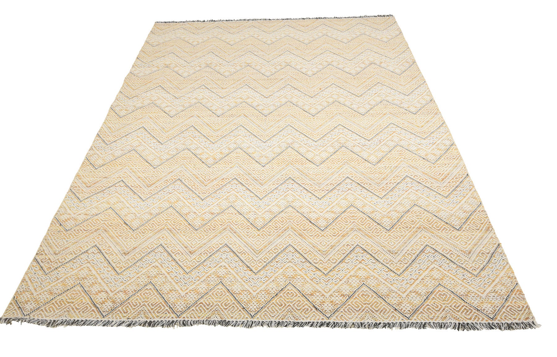 Multi Size Mustard yellow Ivory Beige Color Hand Woven  Wool Modern & Contemporary Oriental Rug