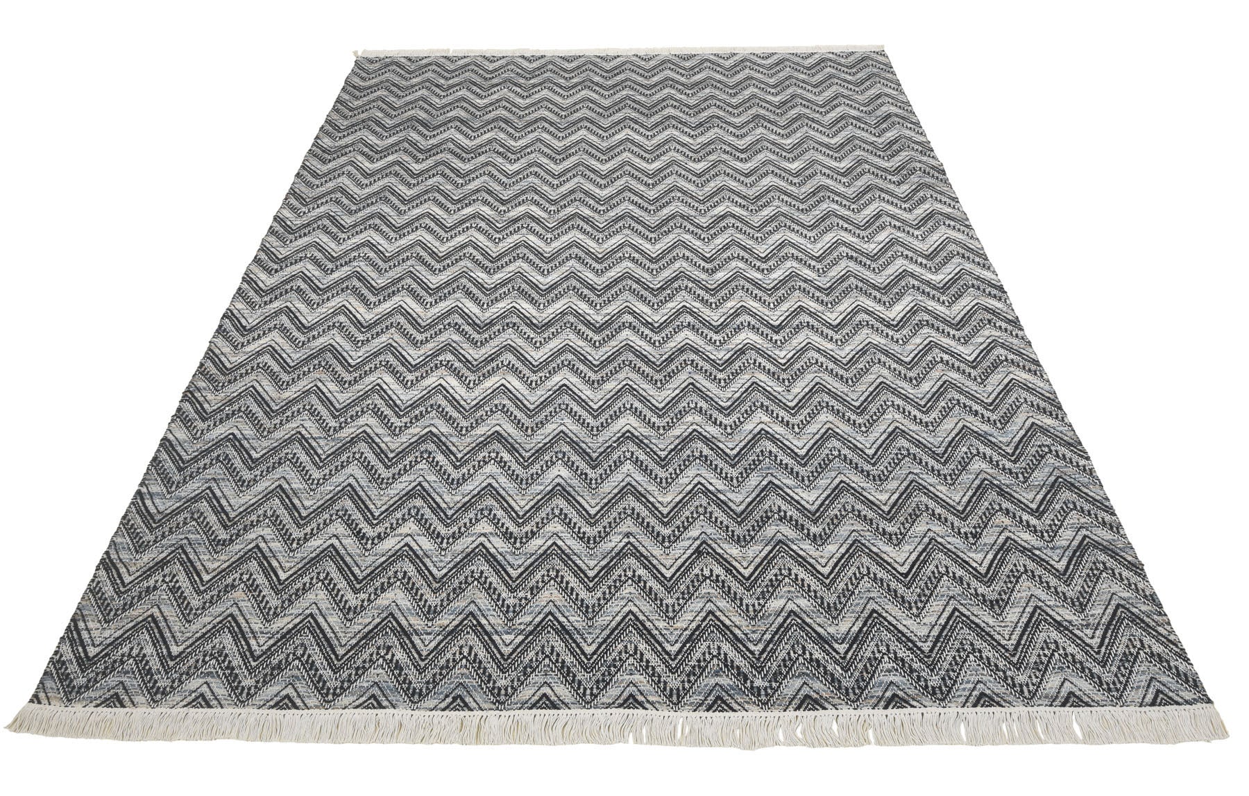 Multi Size Black Slate Gray Ivory Color Hand Woven  Wool Modern & Contemporary Oriental Rug