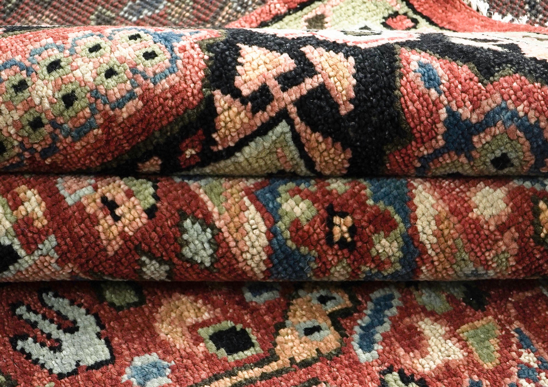 9x12 Rust, Sage, Beige Color Hand Knotted Oushak Wool Traditional Oriental Rug