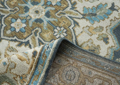 9x12 Blue, Gray, Beige Color Hand Knotted Oushak Wool  Oriental Rug