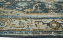 9x12 Blue, Gray, Beige Color Hand Knotted Oushak Wool  Oriental Rug