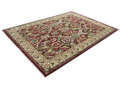 9x12 Rust, Lime, Ivory Color Hand Knotted Oushak Wool Transitional Oriental Rug