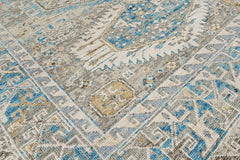 Gray 8x10'2'' Oushak Southwestern Hand Knotted Wool Oriental Area Rug