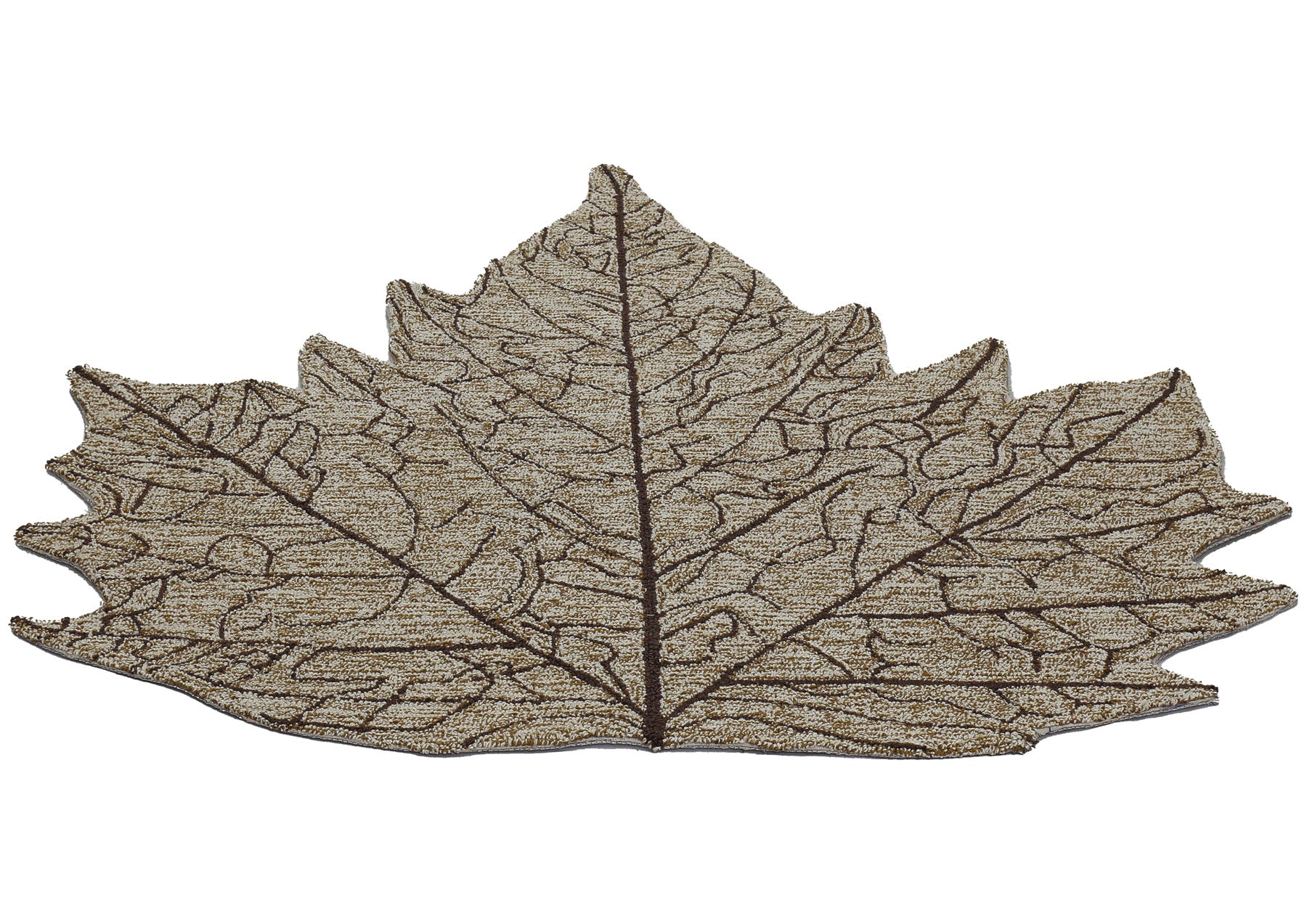 Multi Size Beige Tan Brown Color Hand Hooked Leaf Jute loop Contemporary Oriental Rug