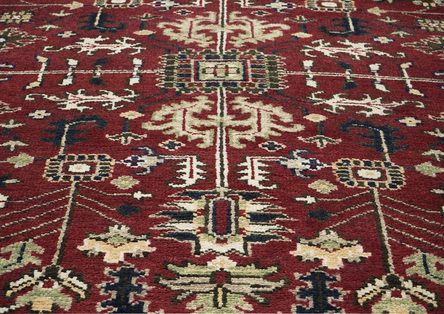 8x10 Rust, Gray, Beige Color Hand Knotted Oushak Wool Traditional Oriental Rug