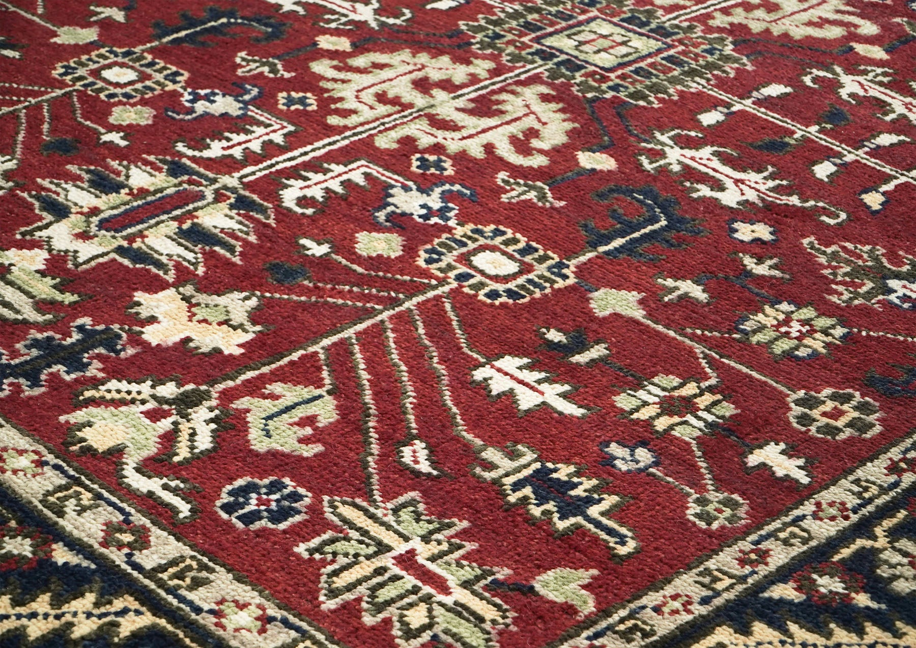 8x10 Rust, Gray, Beige Color Hand Knotted Oushak Wool Traditional Oriental Rug