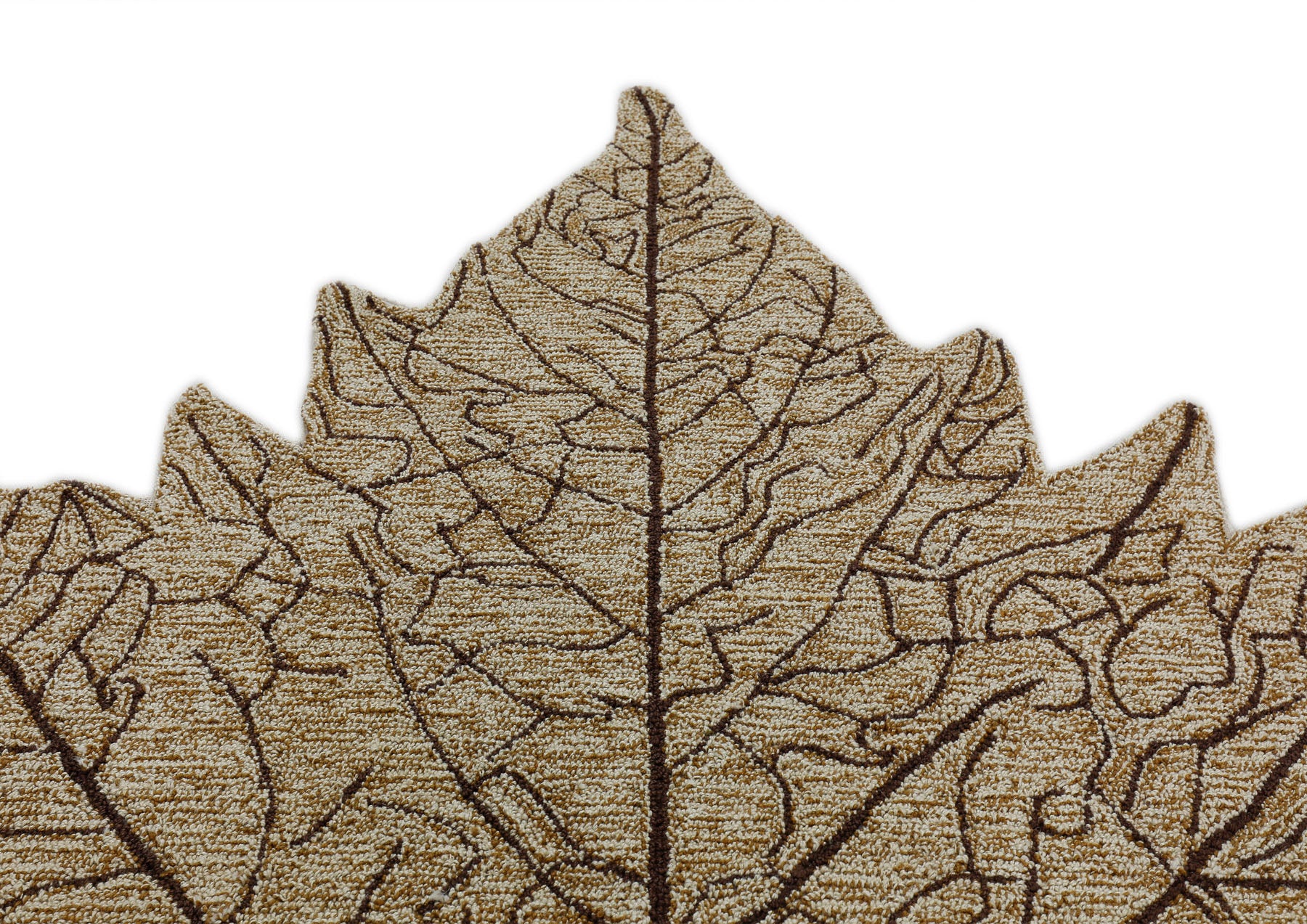 Multi Size Beige Tan Brown Color Hand Hooked Leaf Jute loop Contemporary Oriental Rug