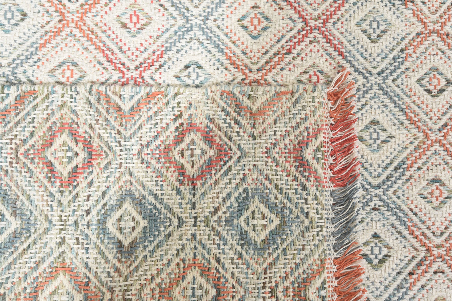 Multi Size White Coral Slate grey Color Hand Woven  Wool Modern & Contemporary Oriental Rug