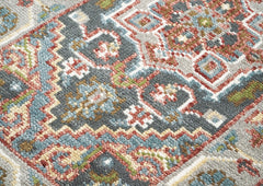 Runner Gray, Slate, Ivory Color Hand Knotted Oushak Wool Transitional Oriental Rug