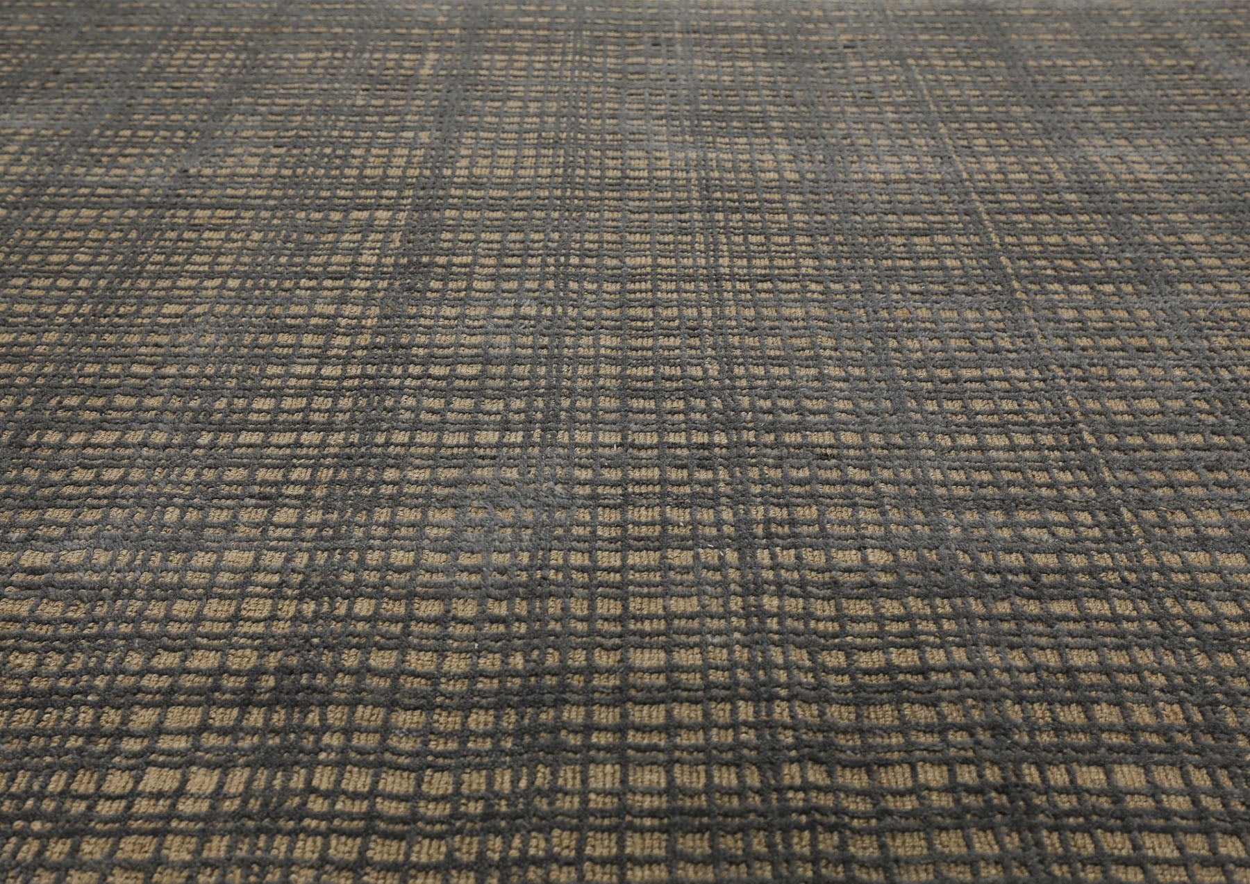 8x10 Tan, Dark gray, Color Hand Loomed  Wool & Jute Modern & Contemporary Oriental Rug