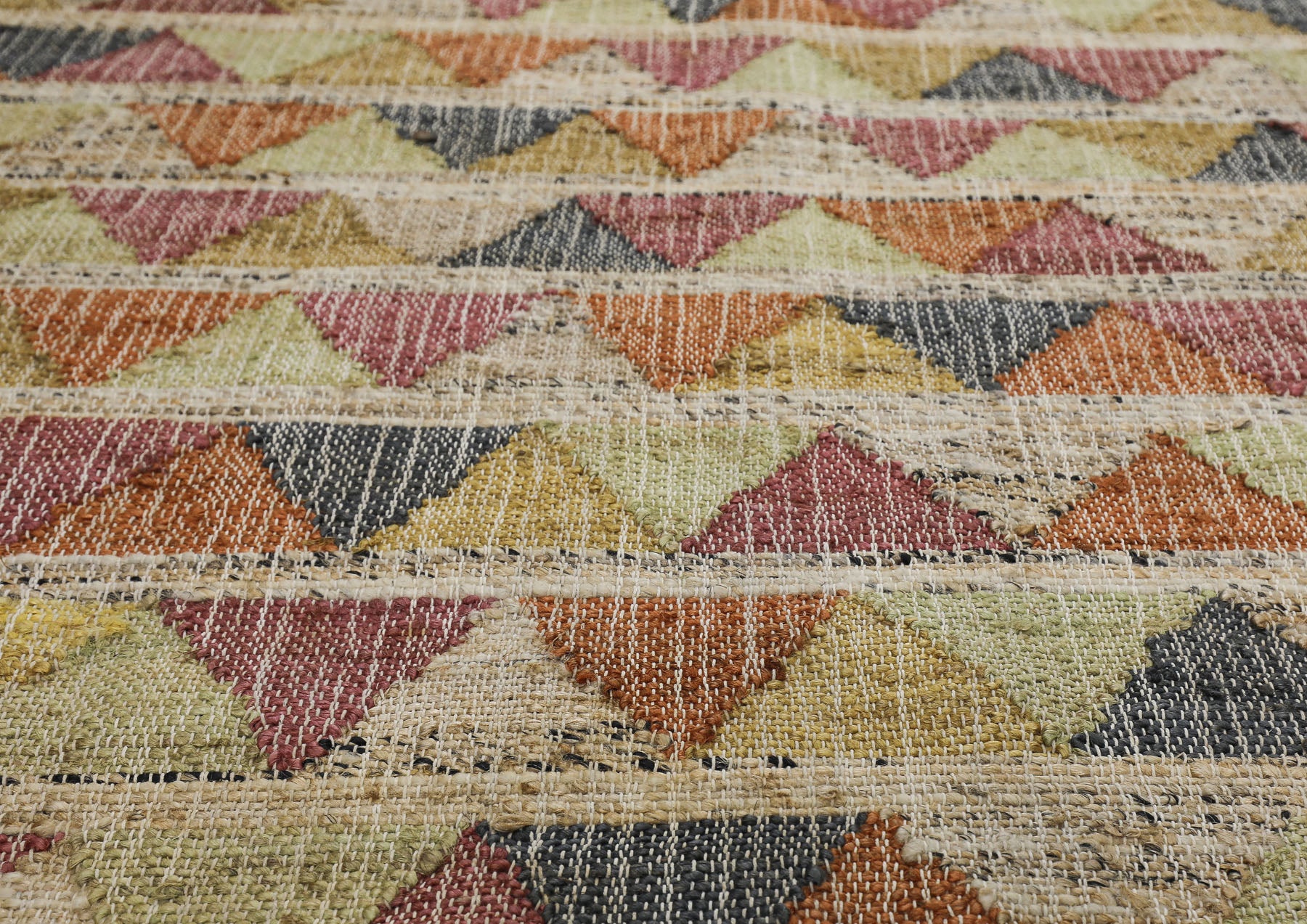 Multi Size Beige coral Gold Color Hand Woven Kilim Jute Southwestern Oriental Rug
