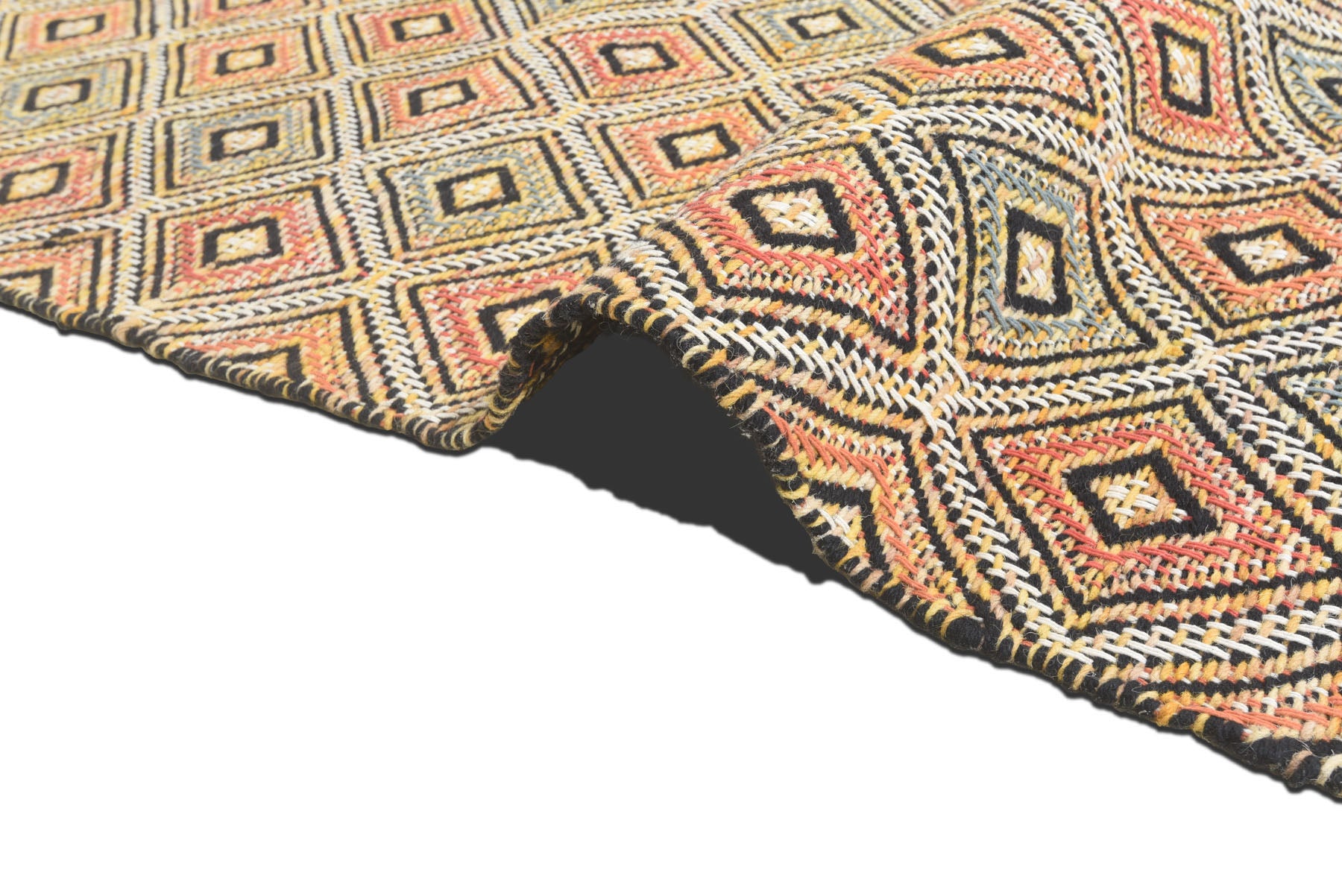 Multi Size Light gold Black Ivory Color Hand Woven  Wool Modern & Contemporary Oriental Rug