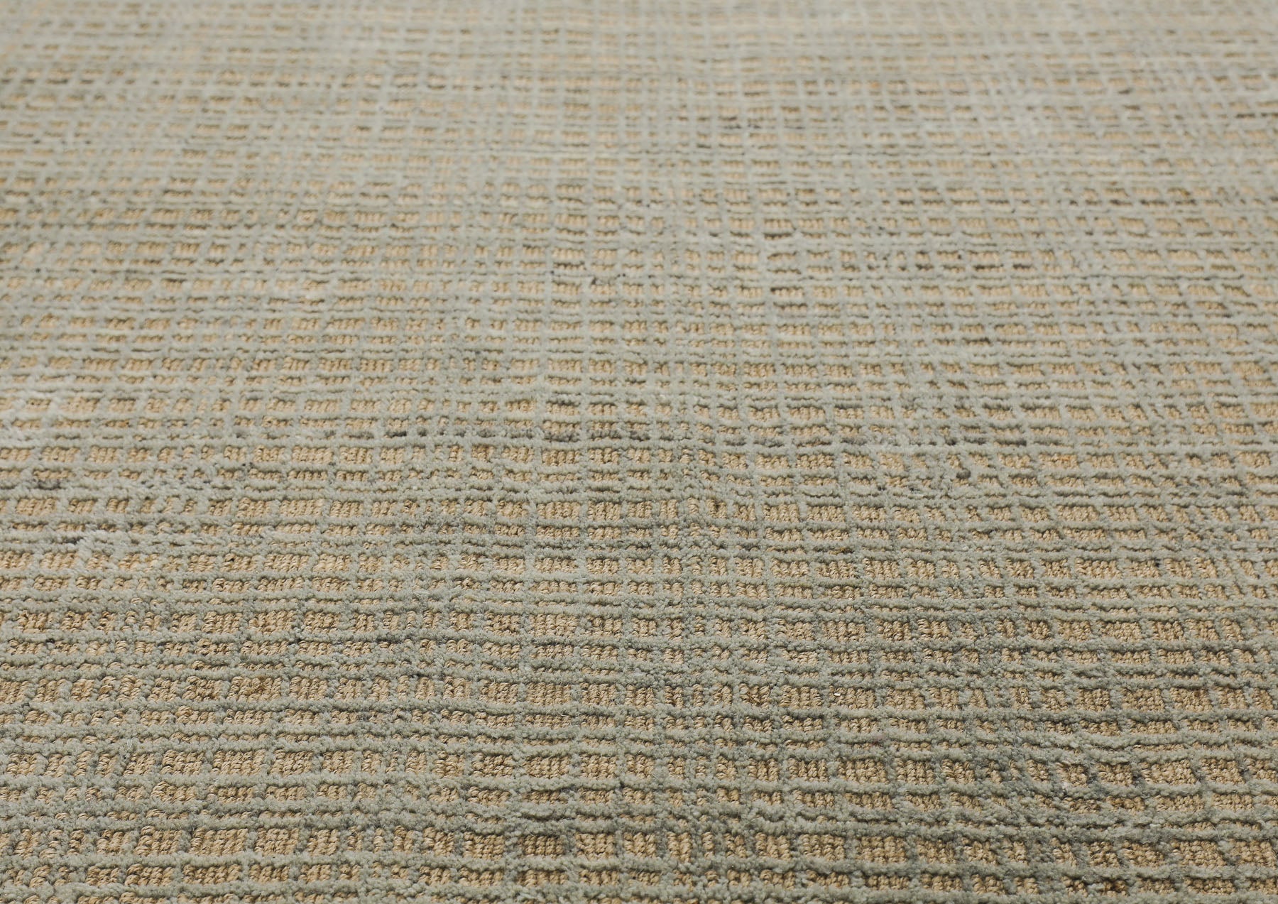 8x10 Tan, Gray, Color Hand Loomed  Wool & Jute Modern & Contemporary Oriental Rug
