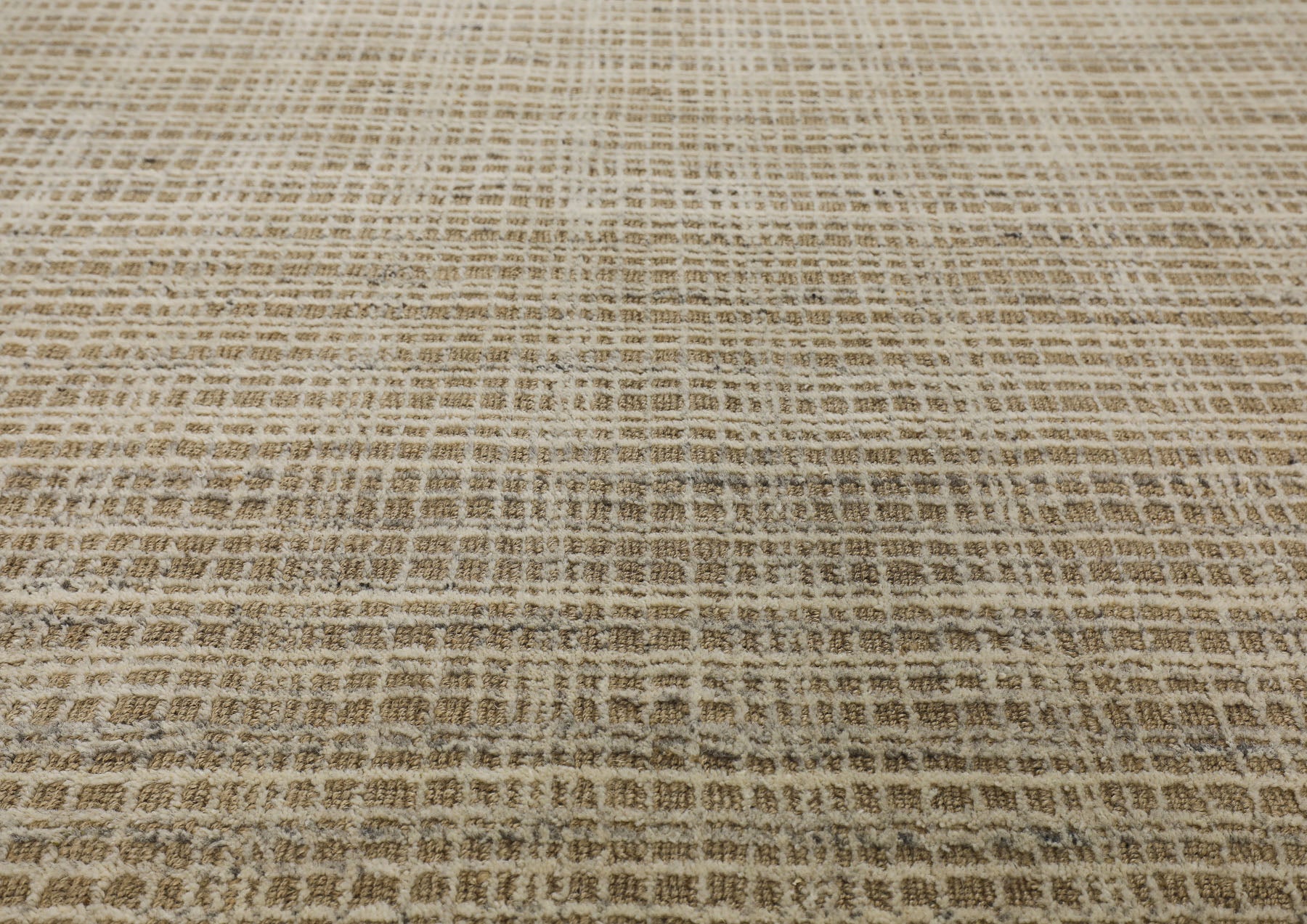 8x10 Tan, Beige, Color Hand Loomed  Wool & Jute Modern & Contemporary Oriental Rug