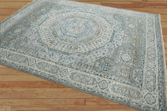 Multi Size Gray, Beige Hand Knotted 100% Wool Indo Oushak Traditional Oriental Area Rug