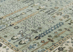 10x14 Seledon, Beige, Tan Color Hand Knotted Oushak Wool Transitional Oriental Rug