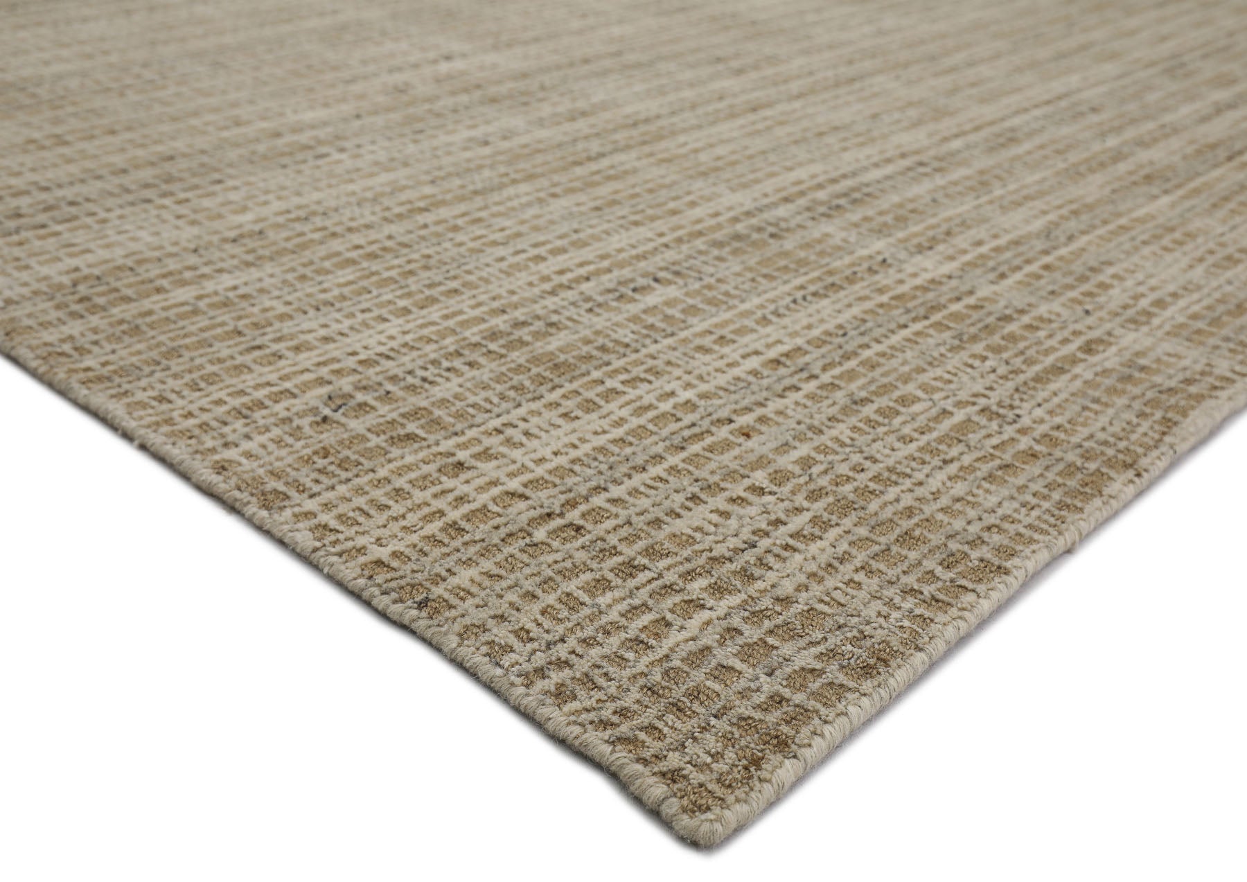 8x10 Tan, Beige, Color Hand Loomed  Wool & Jute Modern & Contemporary Oriental Rug