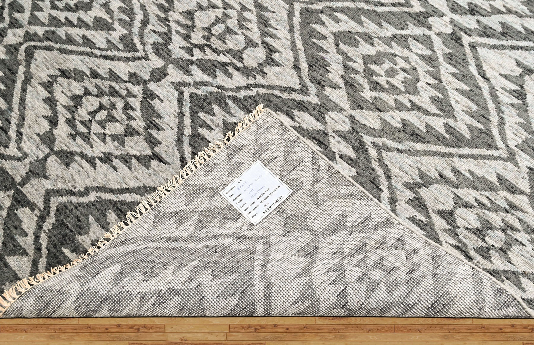 8'6x11'6 Gray, Silver, Color Hand Knotted Oushak Wool Modern Oriental Rug