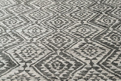 8'6x11'6 Gray, Silver, Color Hand Knotted Oushak Wool Modern Oriental Rug