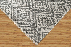 8'6x11'6 Gray, Silver, Color Hand Knotted Oushak Wool Modern Oriental Rug