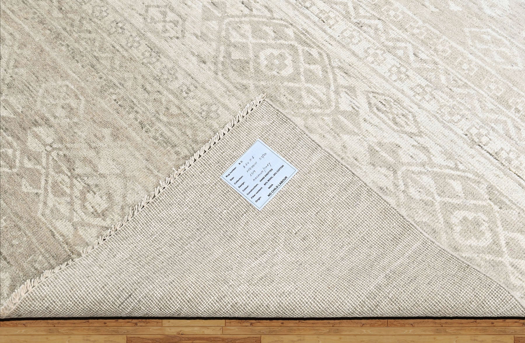 Tone on Tone Gray Multi Size Oushak Southwestern Hand Knotted Wool Oriental Area Rug