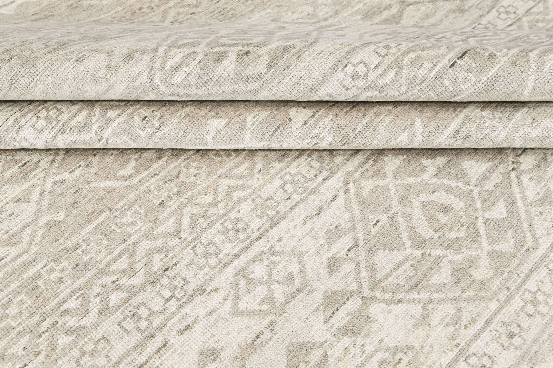 Tone on Tone Gray Multi Size Oushak Southwestern Hand Knotted Wool Oriental Area Rug