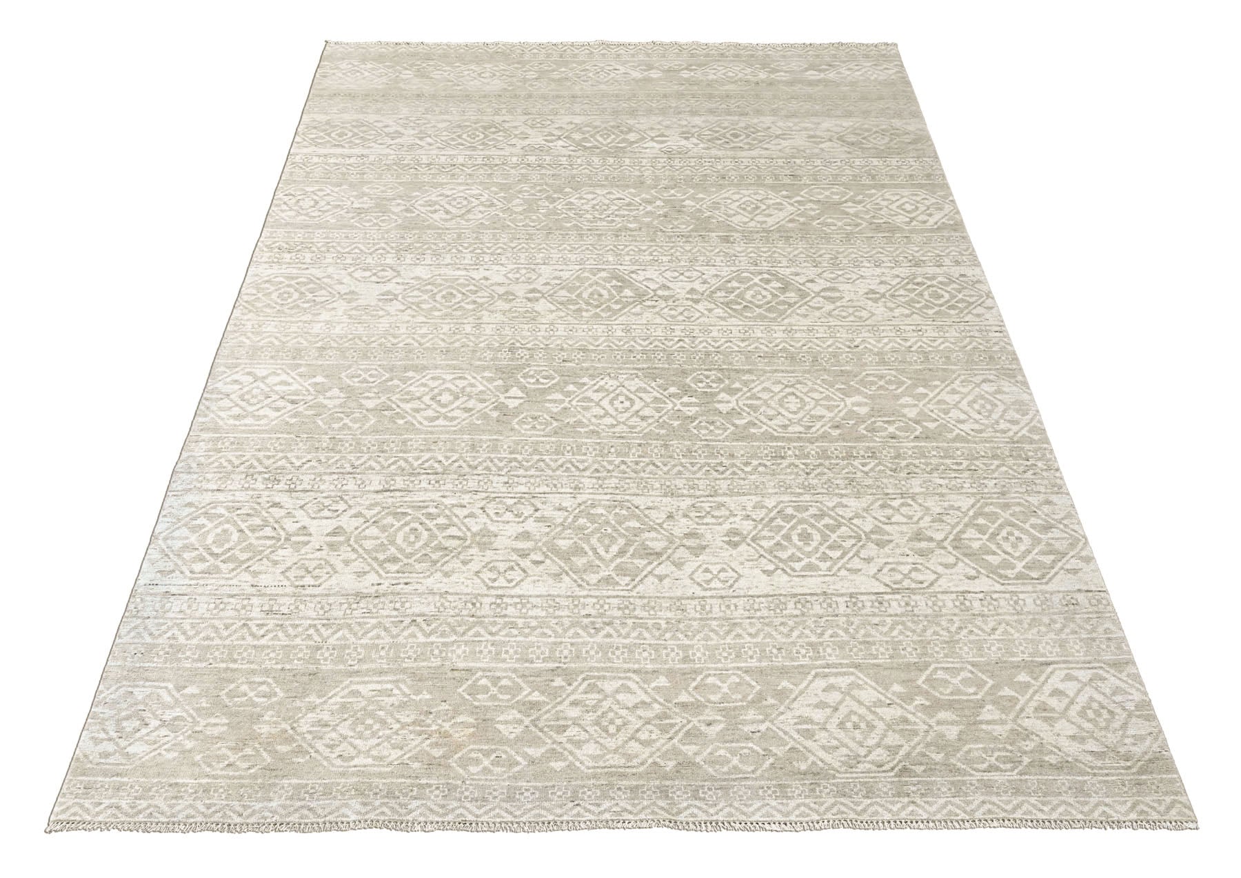 Tone on Tone Gray Multi Size Oushak Southwestern Hand Knotted Wool Oriental Area Rug
