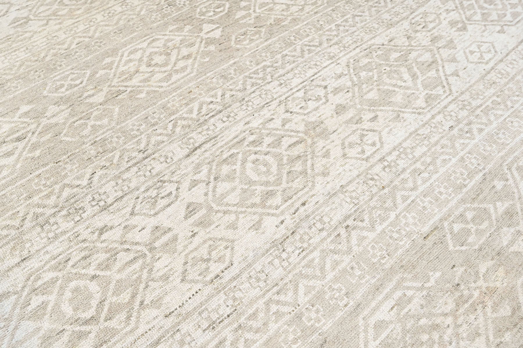 Tone on Tone Gray Multi Size Oushak Southwestern Hand Knotted Wool Oriental Area Rug