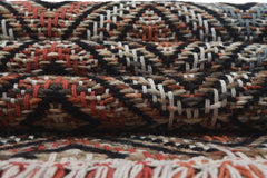 Multi Size Black Coral Ivory Color Hand Woven  Wool Modern & Contemporary Oriental Rug