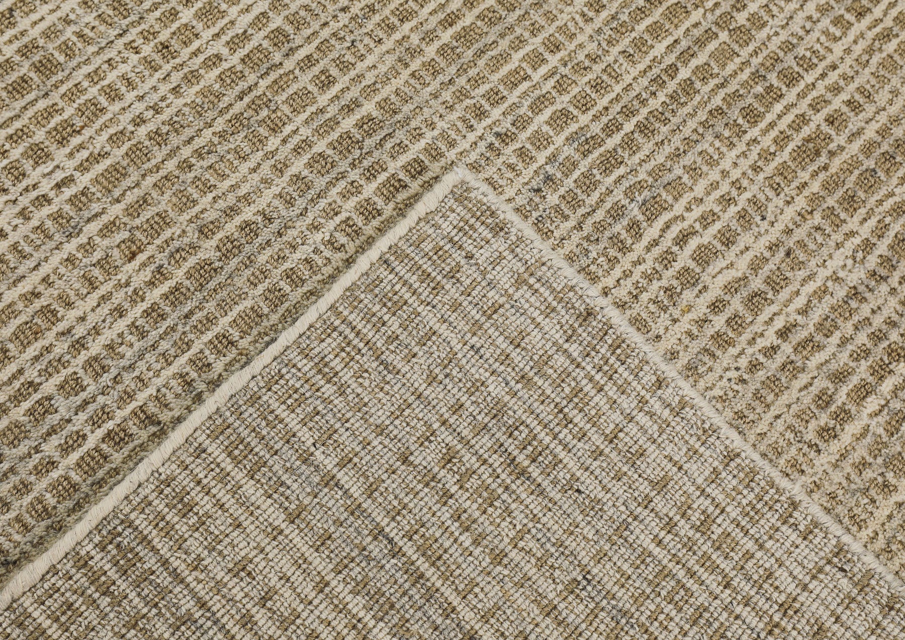 8x10 Tan, Beige, Color Hand Loomed  Wool & Jute Modern & Contemporary Oriental Rug