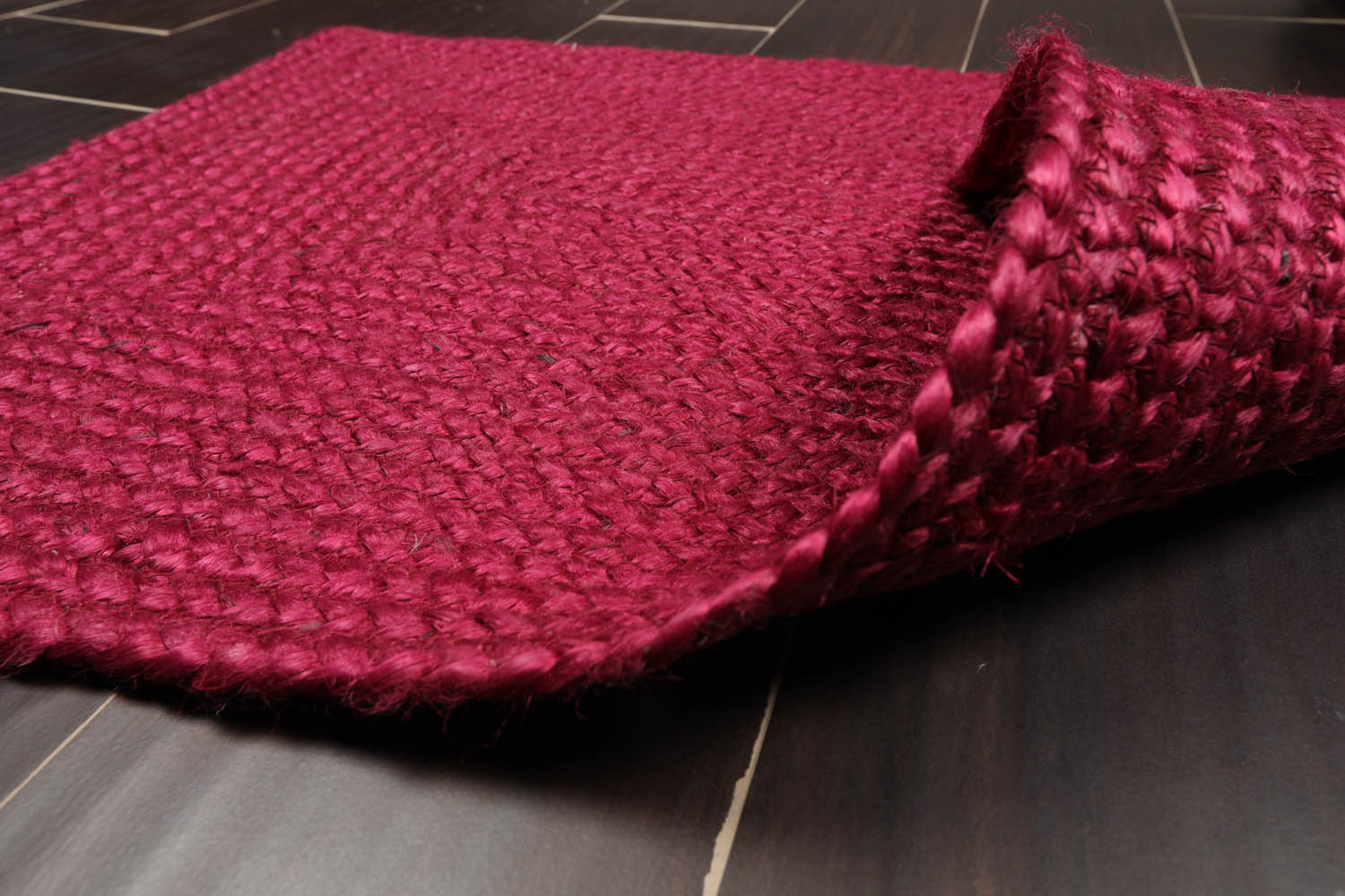 2x3 Multi, , Color Hand Braided Geometric Jute||Natural Fiber Natural Fibers Oriental Rug