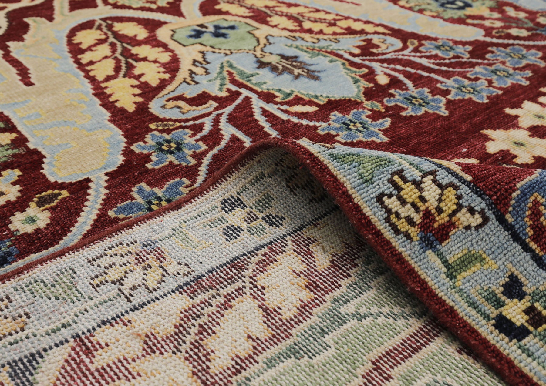 Wine Mint 9x12 Oushak Arts & Crafts Hand Knotted Wool Oriental Area Rug