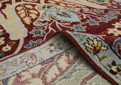 Wine Mint 9x12 Oushak Arts & Crafts Hand Knotted Wool Oriental Area Rug