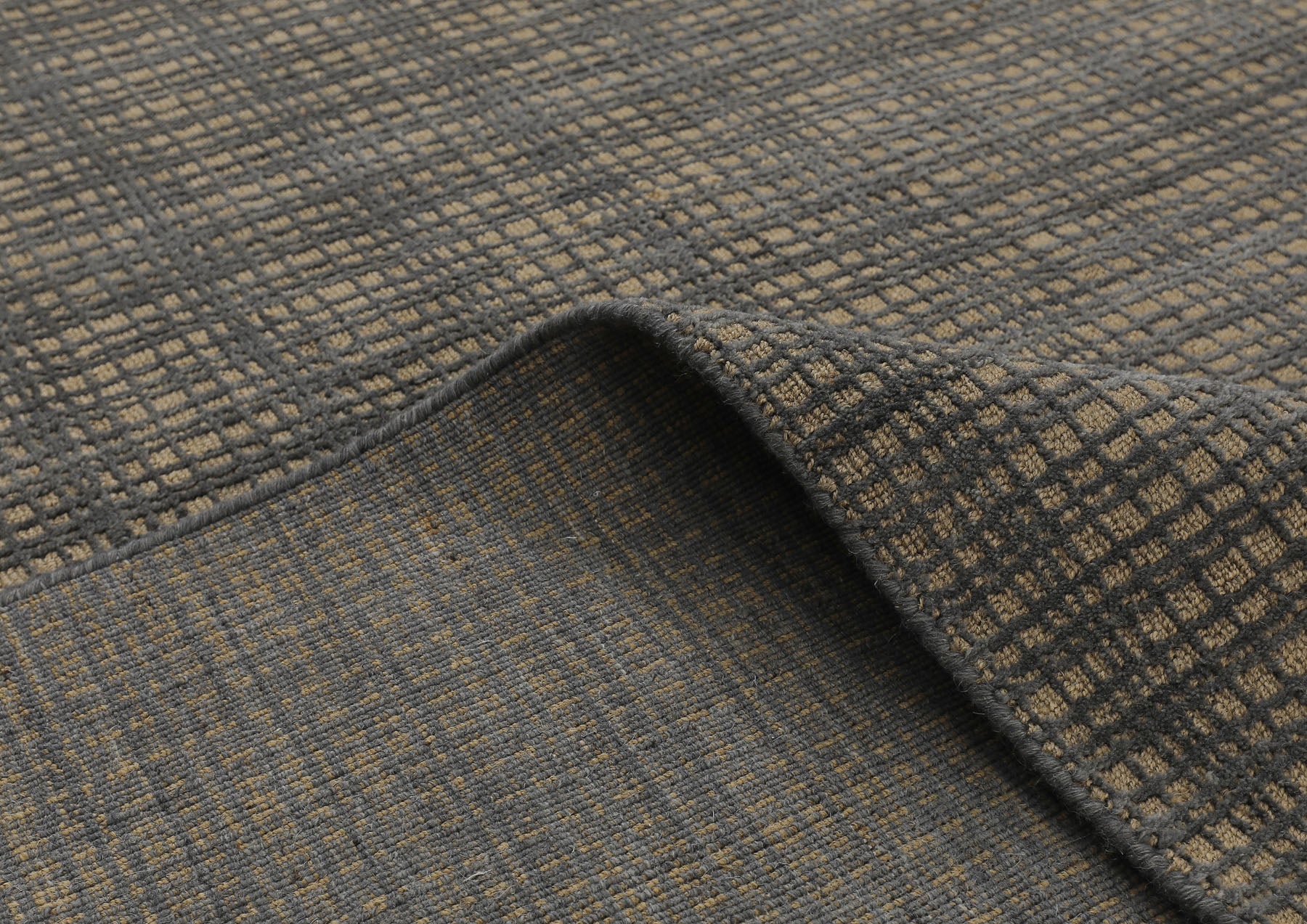 8x10 Tan, Dark gray, Color Hand Loomed  Wool & Jute Modern & Contemporary Oriental Rug