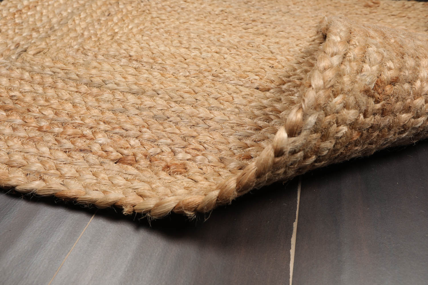 2x3 Multi, , Color Hand Braided Geometric Jute||Natural Fiber Natural Fibers Oriental Rug