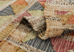 Multi Size Beige coral Gold Color Hand Woven Kilim Jute Southwestern Oriental Rug