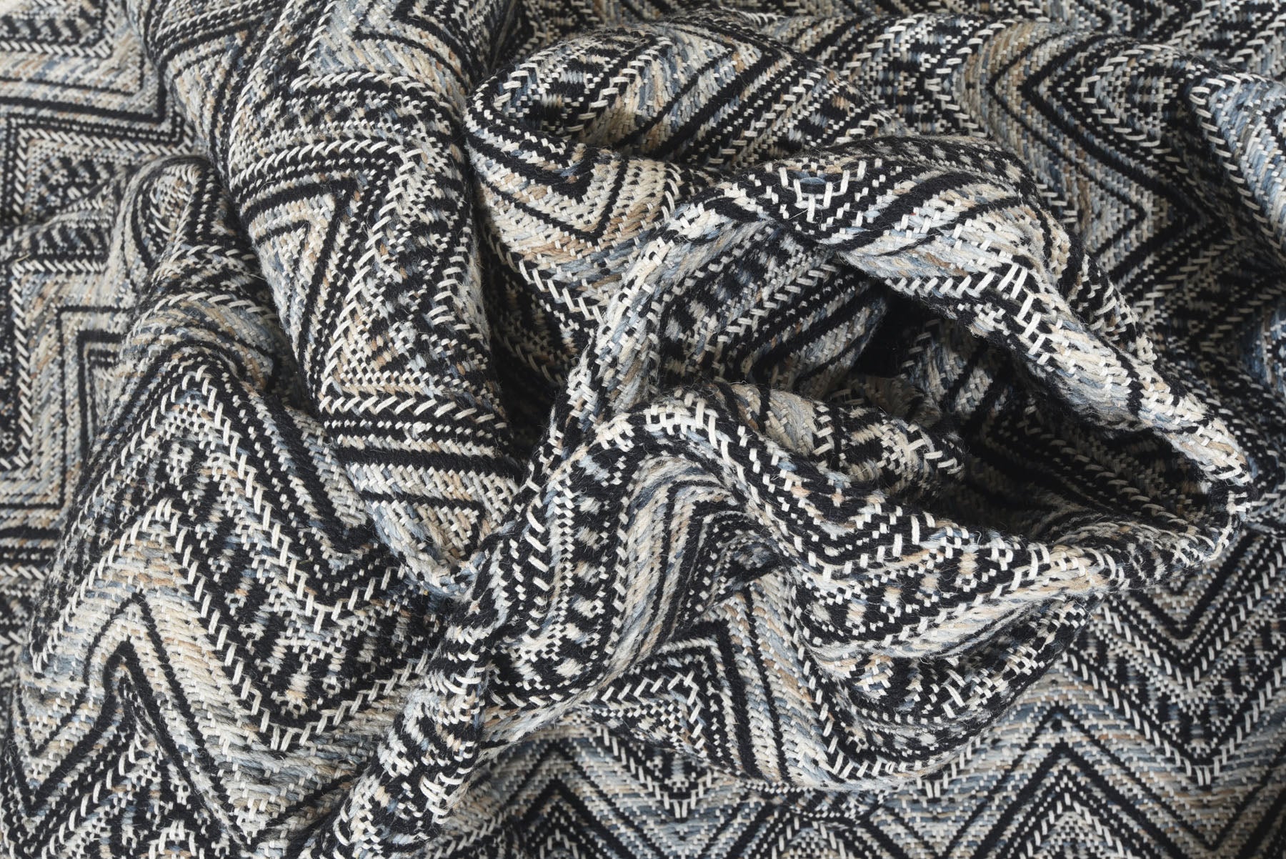 Multi Size Black Slate Gray Ivory Color Hand Woven  Wool Modern & Contemporary Oriental Rug