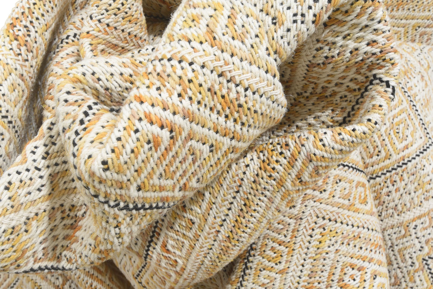 Multi Size Mustard yellow Ivory Beige Color Hand Woven  Wool Modern & Contemporary Oriental Rug