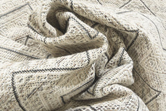 Multi Size Ivory Black Beige Color Hand Woven  Wool Modern & Contemporary Oriental Rug