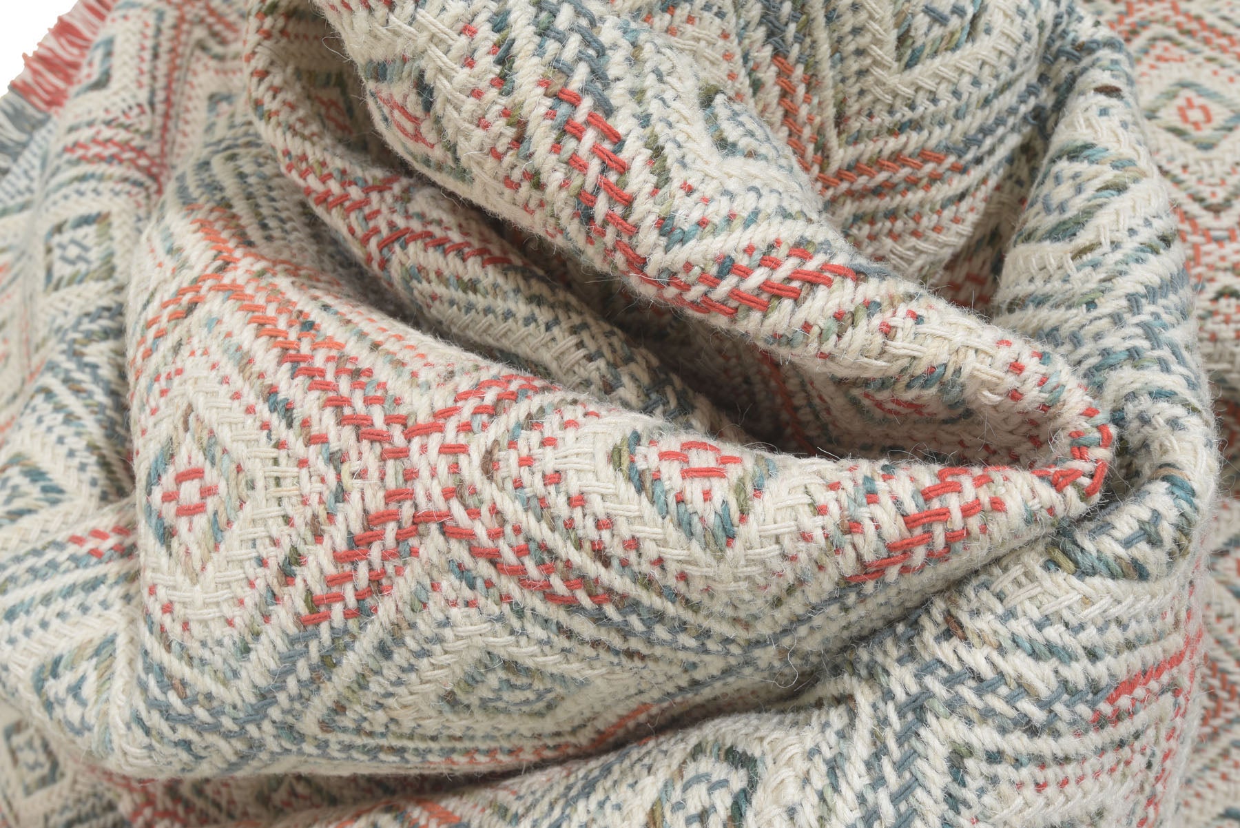 Multi Size White Coral Slate grey Color Hand Woven  Wool Modern & Contemporary Oriental Rug