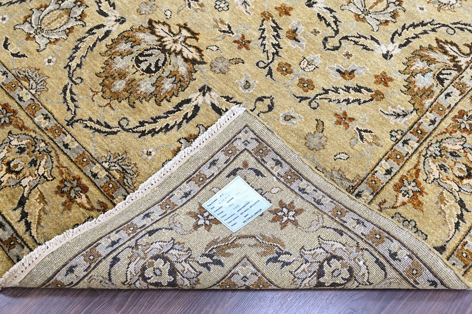 Pistachio 6'1''x8'10'' Oushak Traditional Hand Knotted Wool Oriental Area Rug