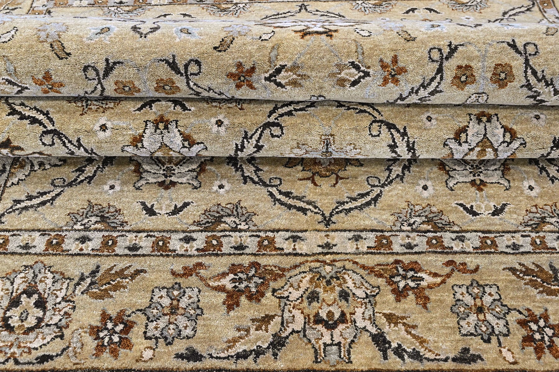Pistachio 6'1''x8'10'' Oushak Traditional Hand Knotted Wool Oriental Area Rug