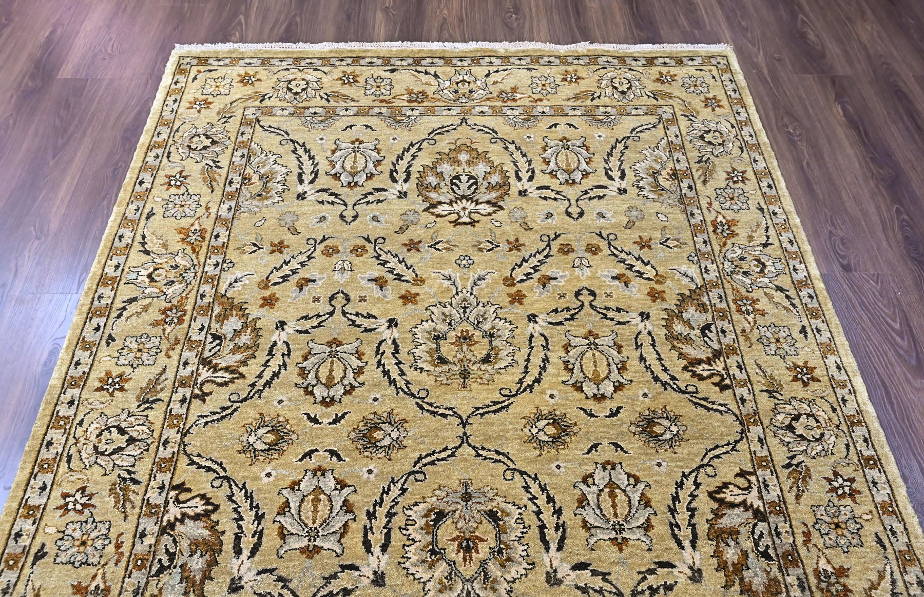 Pistachio 6'1''x8'10'' Oushak Traditional Hand Knotted Wool Oriental Area Rug