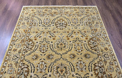 Pistachio 6'1''x8'10'' Oushak Traditional Hand Knotted Wool Oriental Area Rug
